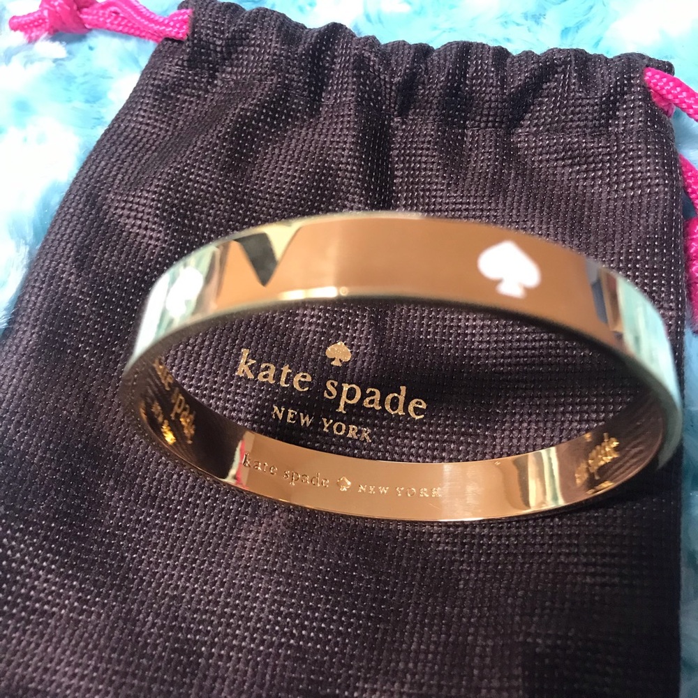 New Kate Spade New York Gold Spade bangle